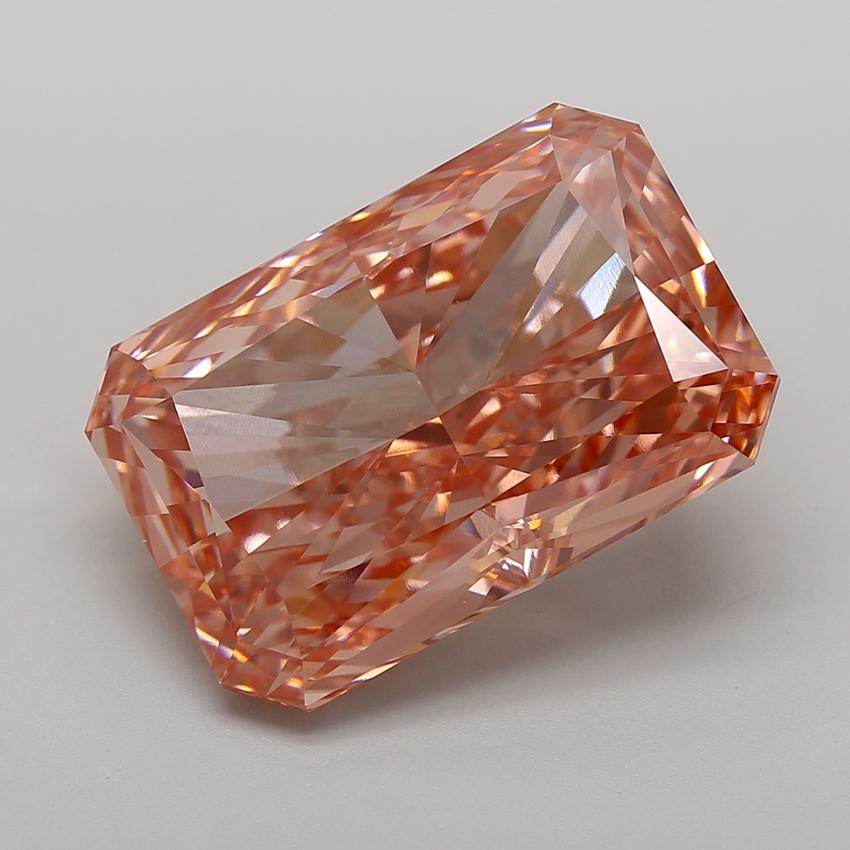18.55 Ct. Fancy Vivid  Pink Radiant Lab Grown Diamond