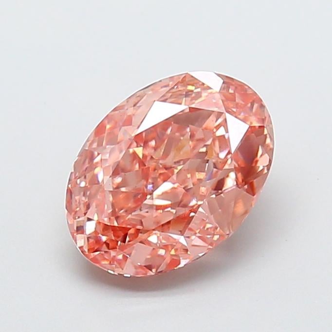 2.52 Ct. Fancy Intense Brownish Pink Oval Lab Grown Diamond
