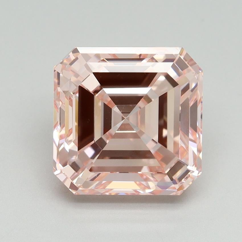 5.04 Ct. Fancy Intense Pink Asscher Lab Grown Diamond