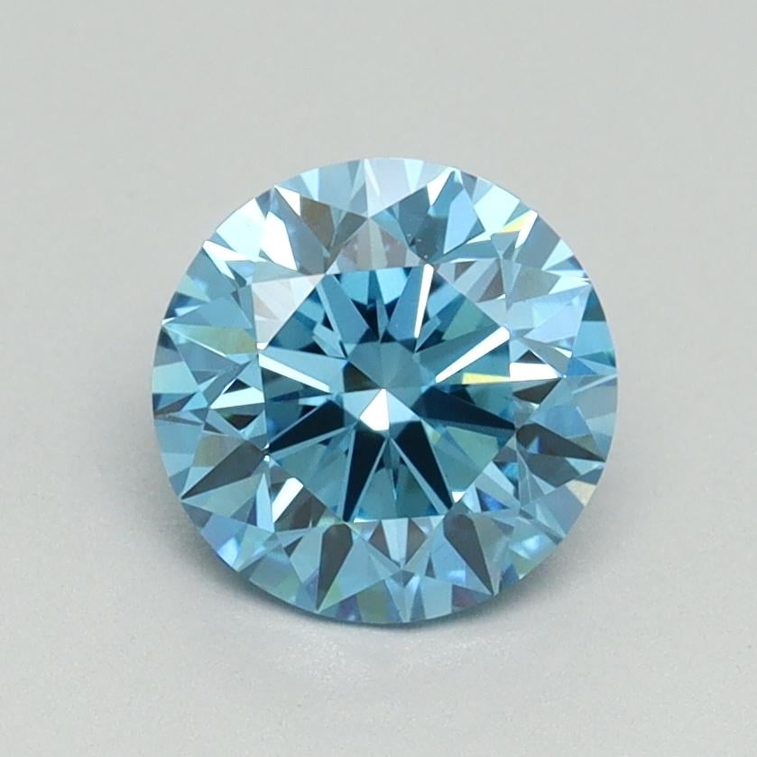1.30 Ct. Fancy Vivid Blue Round Lab Grown Diamond