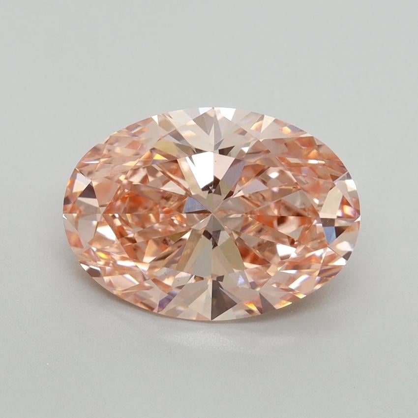 3.51 Ct. Fancy Vivid Pink Oval Lab Grown Diamond