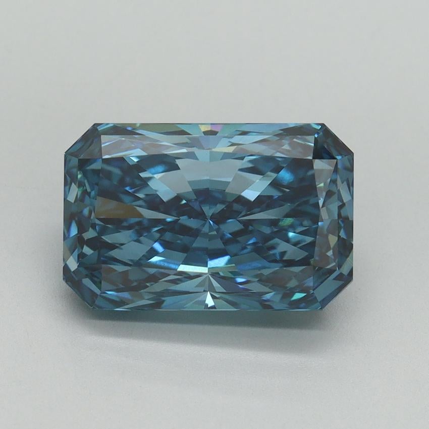4.04 Ct. Fancy Vivid Blue Radiant Lab Grown Diamond