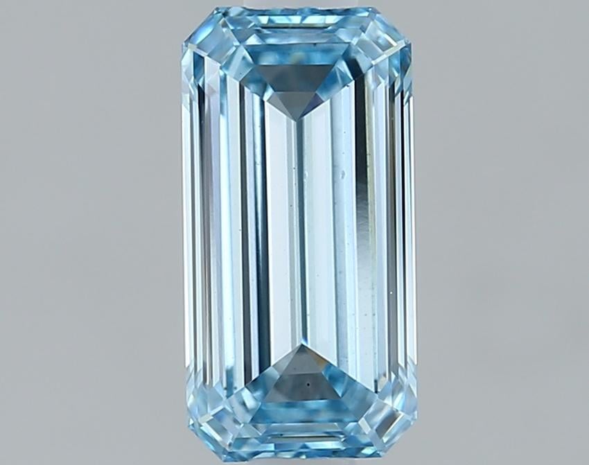 1.02 Ct. Fancy Intense Blue Emerald Lab Grown Diamond