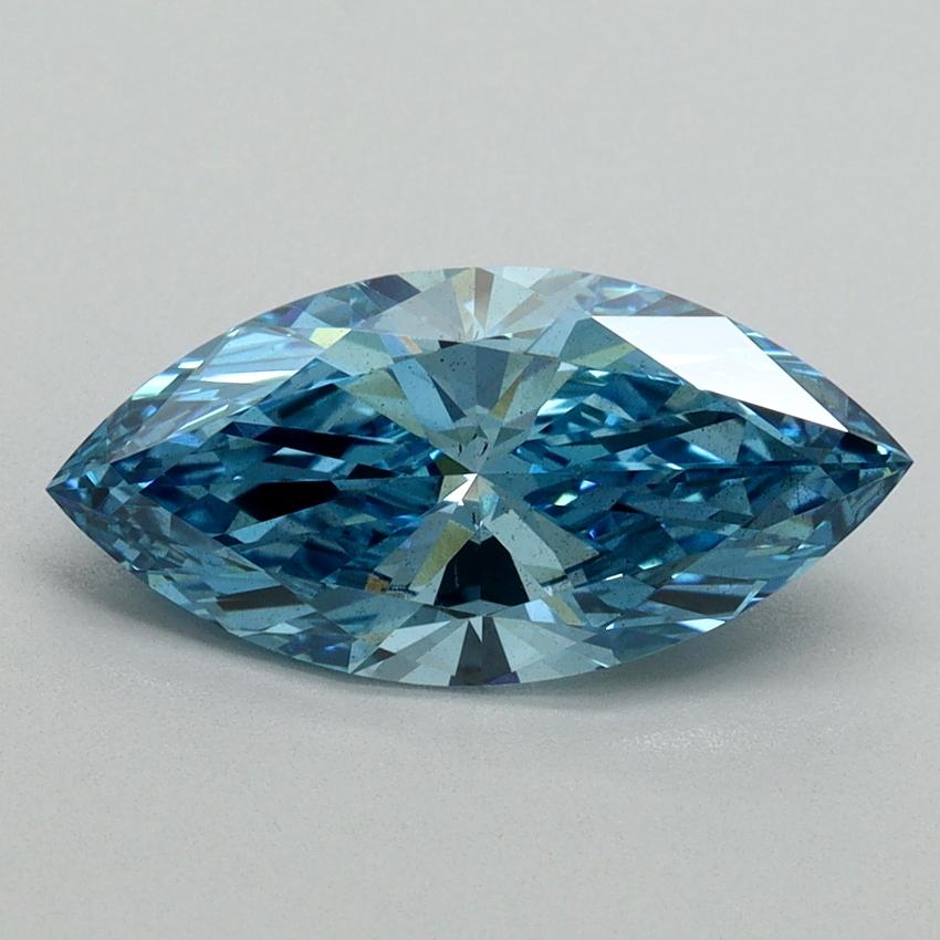 2.02 Ct. Fancy Vivid Blue Marquise Lab Grown Diamond