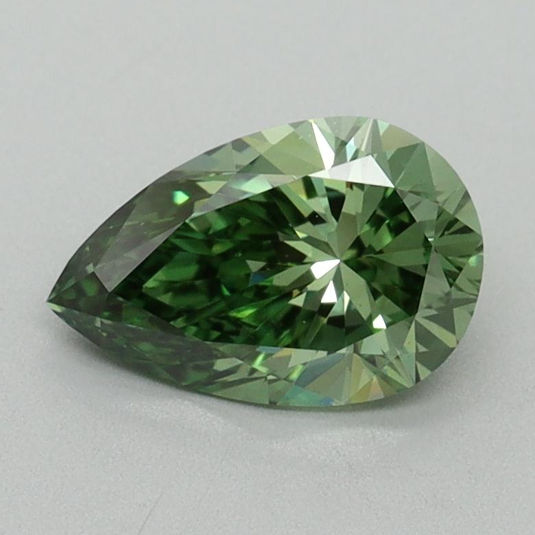 1.01 Ct. Fancy Vivid Green Pear Lab Grown Diamond