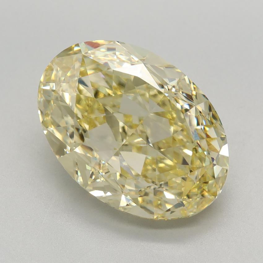 6.01 Ct. Fancy Light Yellow Oval Lab Grown Diamond