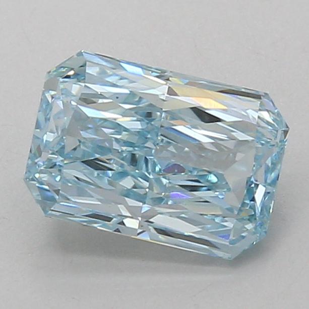 1.77 Ct. Fancy Vivid Greenish Blue Radiant Lab Grown Diamond