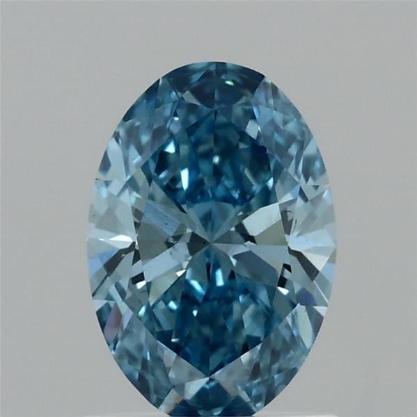1.02 Ct. Fancy Vivid  Blue Oval Lab Grown Diamond