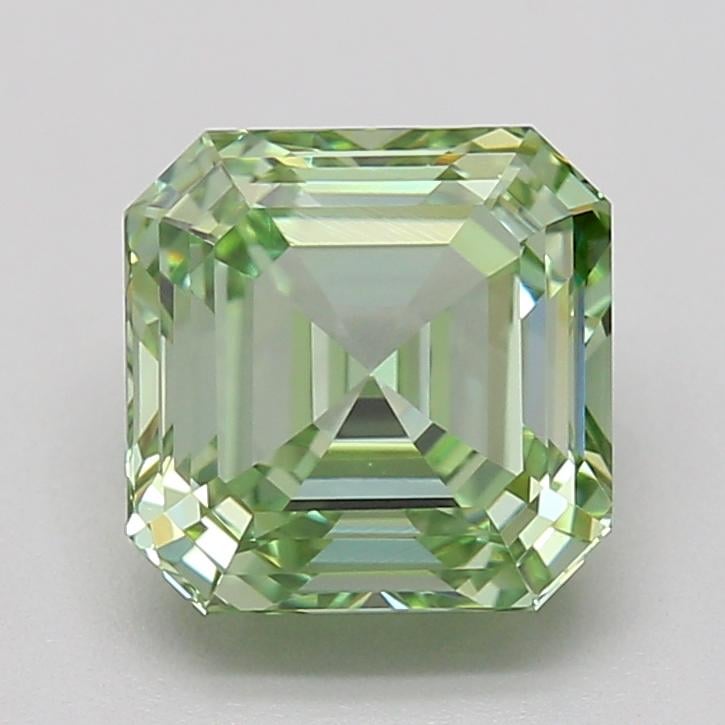 1.50 Ct. Fancy Vivid  Green Asscher Lab Grown Diamond