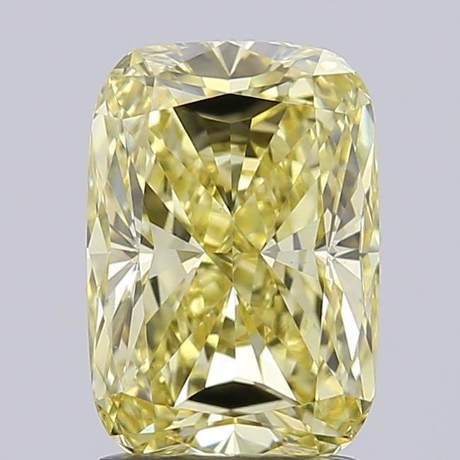 2.02 Ct. Fancy Intense Yellow Cushion Lab Grown Diamond
