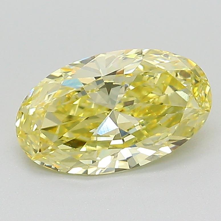 1.23 Ct. Fancy Intense  Yellow Oval Lab Grown Diamond
