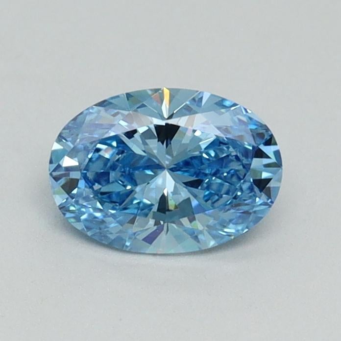 0.53 Ct. Fancy Vivid Malibu Blue Oval Lab Grown Diamond