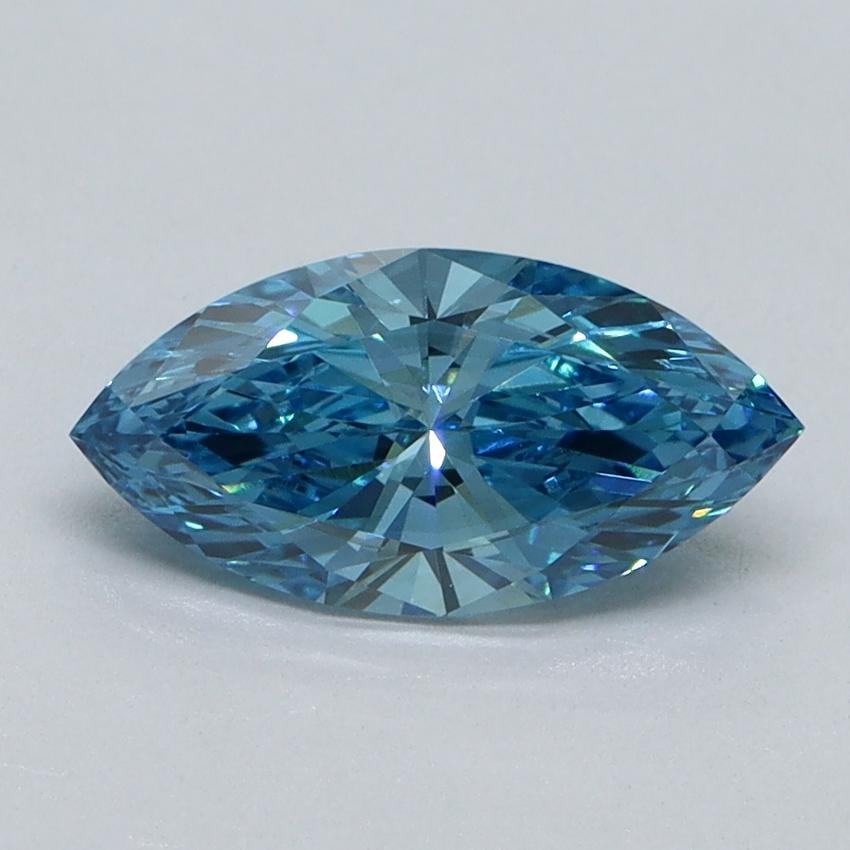 1.06 Ct. Fancy Vivid Malibu Blue Marquise Lab Grown Diamond