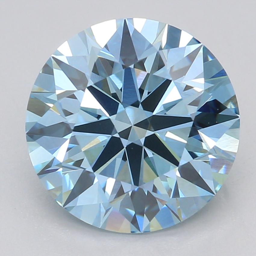 2.18 Ct. Fancy Intense Blue Round Lab Grown Diamond