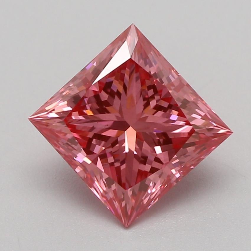 1.08 Ct. Fancy Vivid Pink Princess Lab Grown Diamond