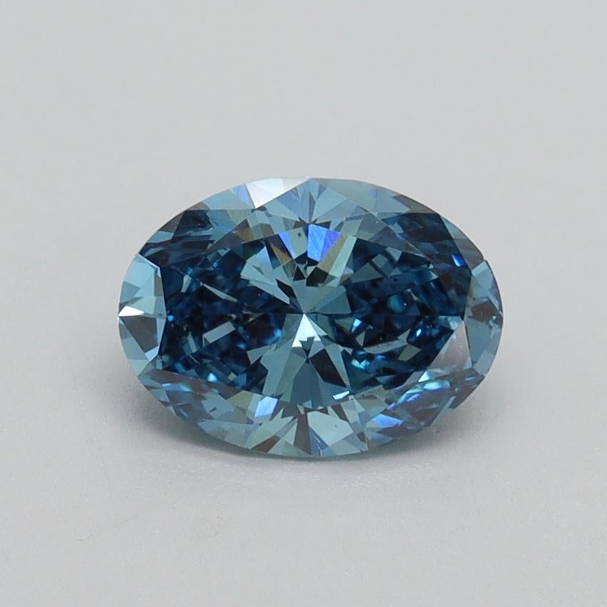 1.01 Ct. Fancy Vivid Blue Oval Lab Grown Diamond