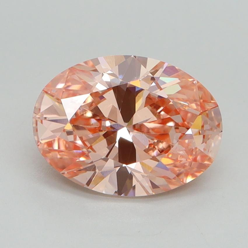 1.70 Ct. Fancy Intense Pink Oval Lab Grown Diamond