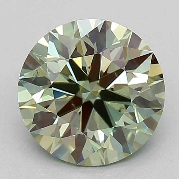 0.90 Ct. Fancy Intense Green Round Lab Grown Diamond