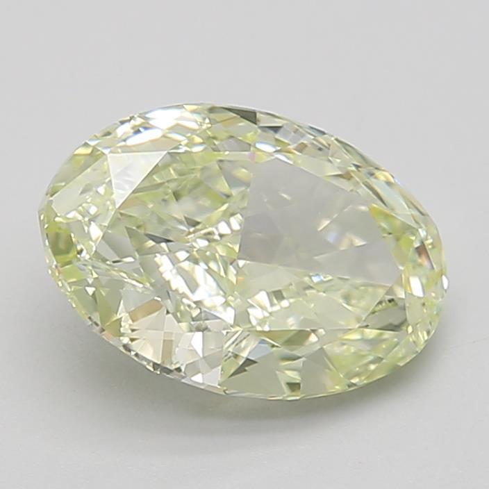 1.89 Ct. Fancy Light Green Yellow Oval Lab Grown Diamond