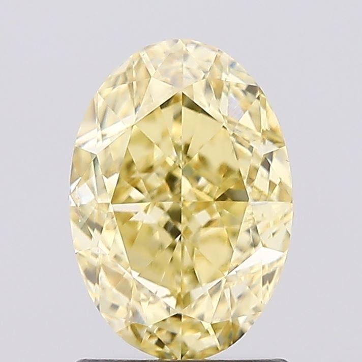 1.56 Ct. Fancy Intense Yellow Oval Lab Grown Diamond