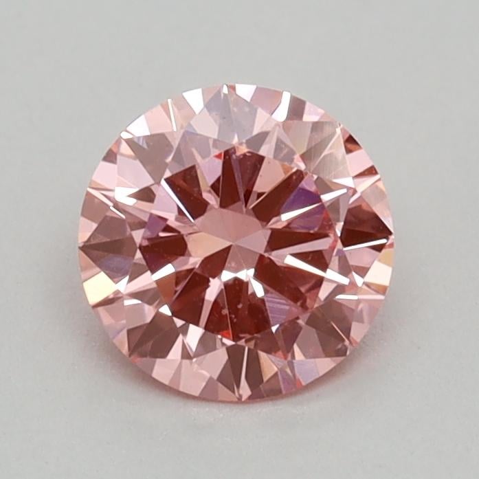 0.41 Ct. Fancy Vivid Pink Round Lab Grown Diamond