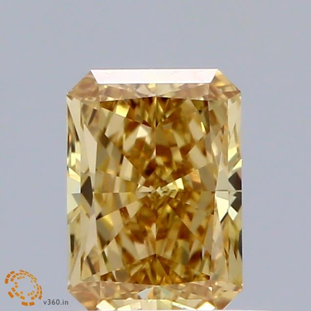 0.62 Ct. Fancy Vivid Yellow Radiant Lab Grown Diamond