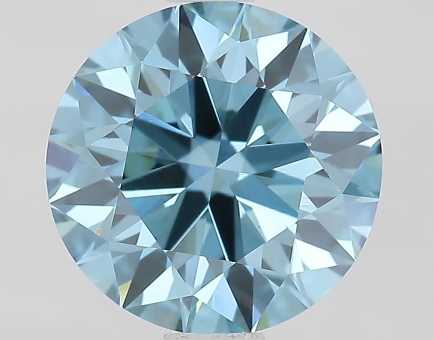 1.51 Ct. Fancy Vivid Blue Round Lab Grown Diamond