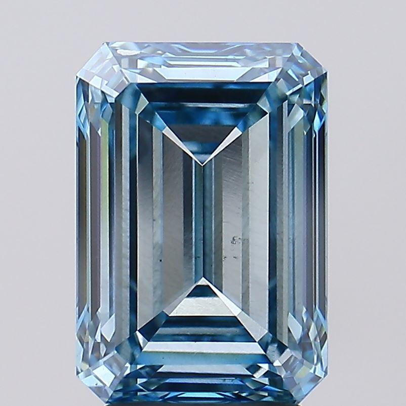 4.00 Ct. Fancy Intense Blue Emerald Lab Grown Diamond
