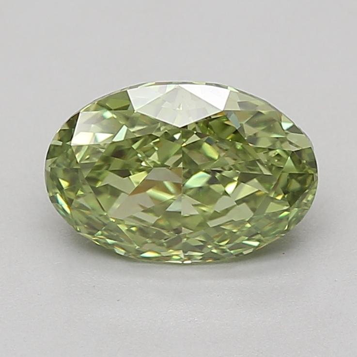 2.10 Ct. Fancy Vivid Green Oval Lab Grown Diamond