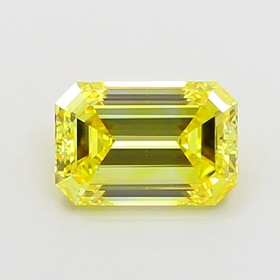 1.01 Ct. Fancy Vivid  Yellow Emerald Lab Grown Diamond
