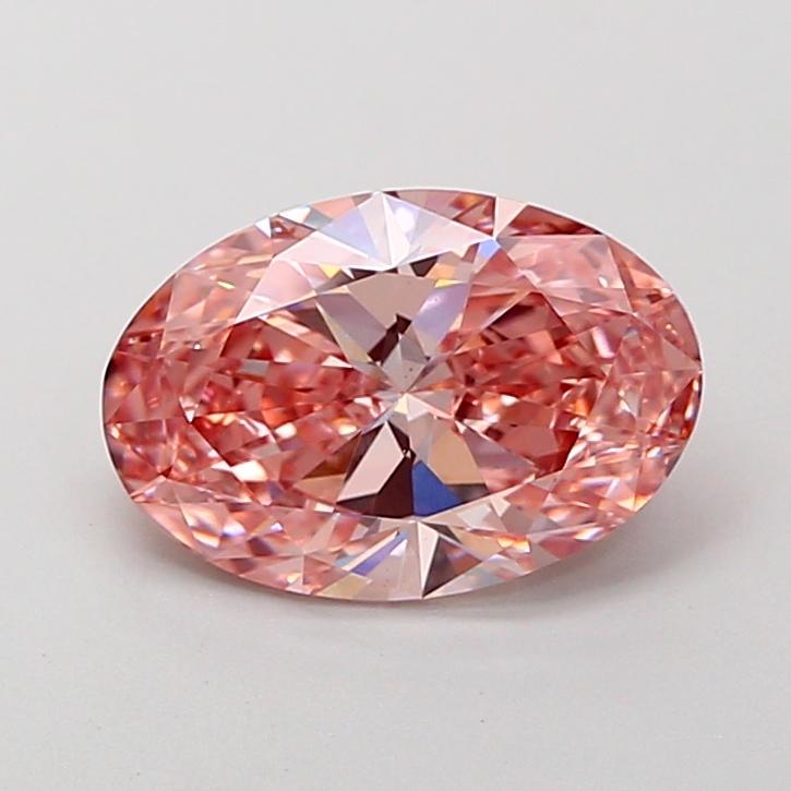 2.07 Ct. Fancy Vivid Pink Oval Lab Grown Diamond