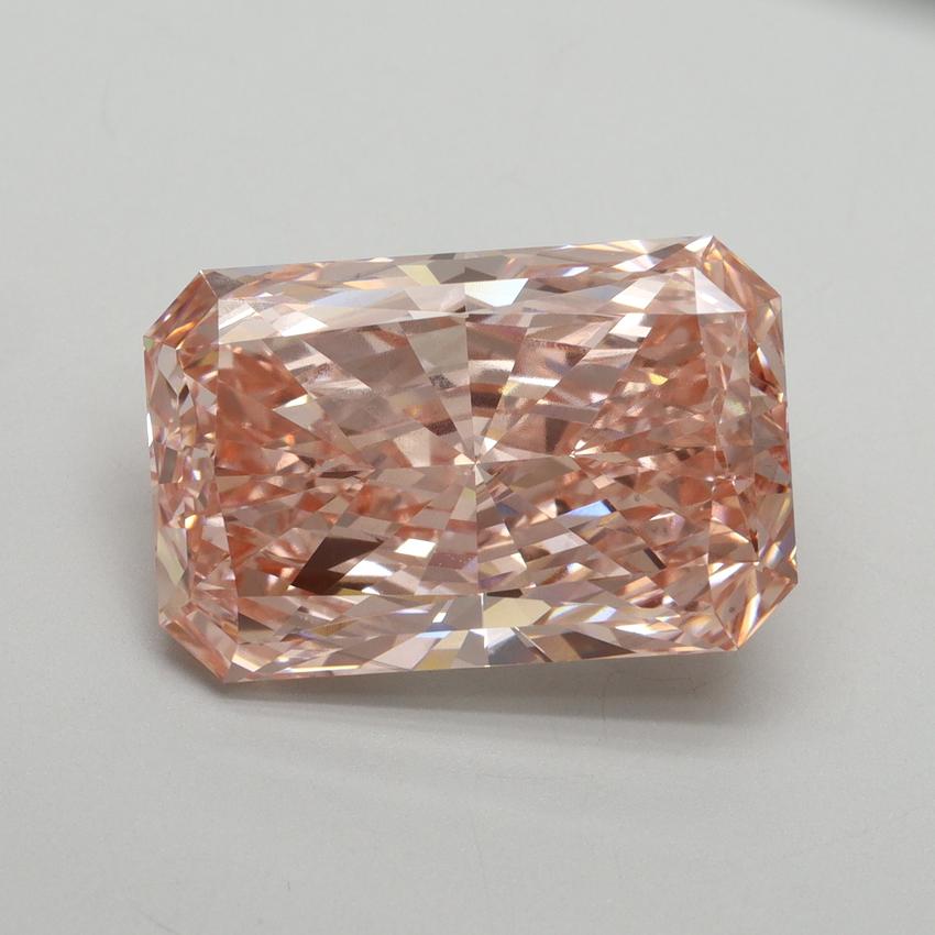 10.04 Ct. Fancy Vivid Pink Radiant Lab Grown Diamond