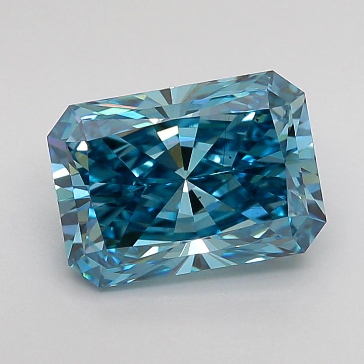 2.07 Ct. Fancy Vivid Blue Radiant Lab Grown Diamond