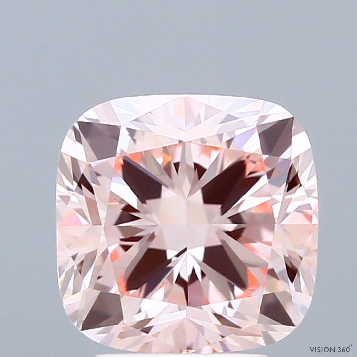 3.06 Ct. Fancy Intense Pink Cushion Lab Grown Diamond