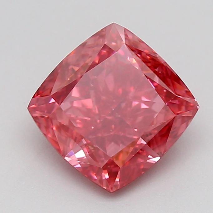 1.52 Ct. Fancy Vivid  Pink Cushion Lab Grown Diamond