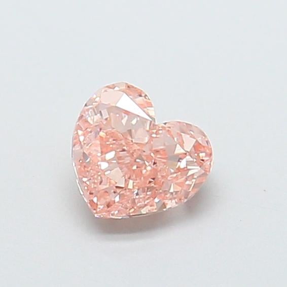 0.74 Ct. Fancy Intense Brownish Pink Heart Lab Grown Diamond