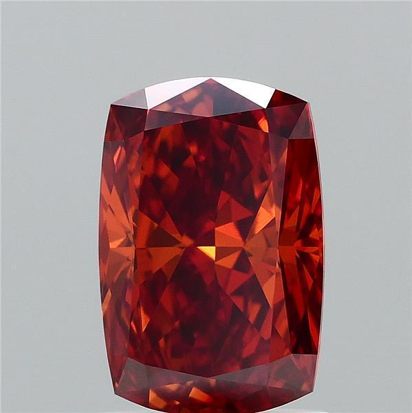 1.50 Ct. Fancy Intense Brownish Orange Cushion Lab Grown Diamond
