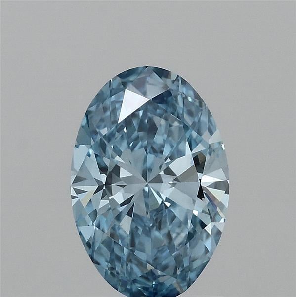 1.44 Ct. Fancy Vivid  Blue Oval Lab Grown Diamond