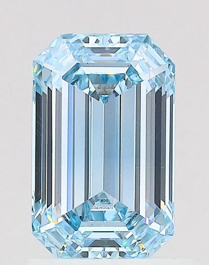 1.01 Ct. Fancy Intense Blue Emerald Lab Grown Diamond