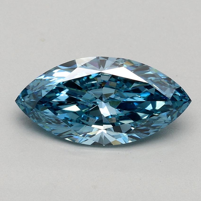 1.00 Ct. Fancy Vivid Blue Marquise Lab Grown Diamond