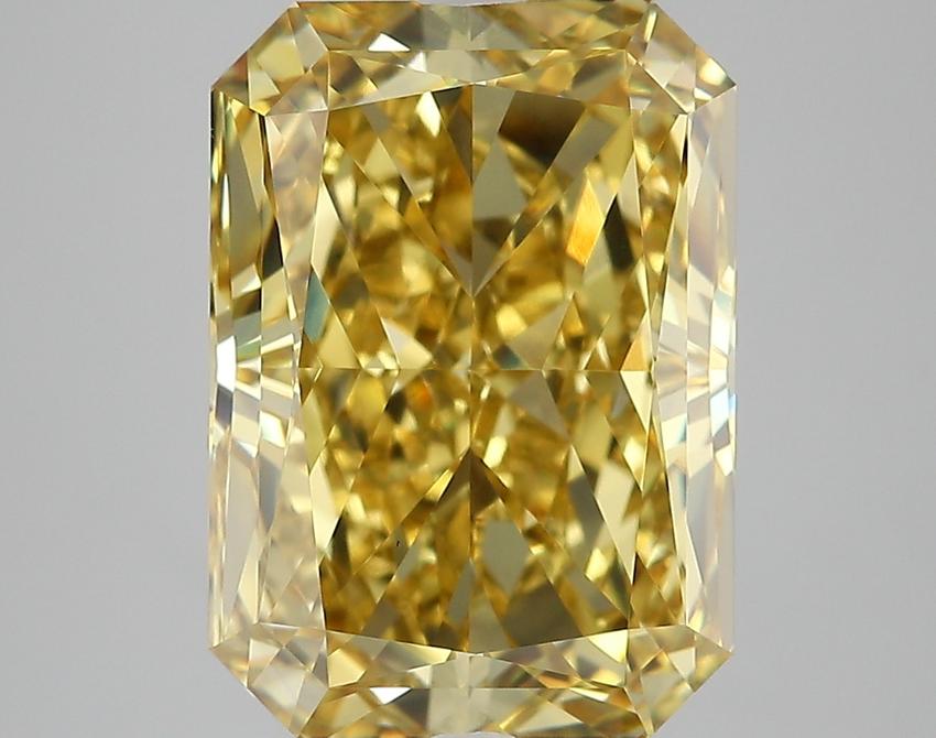 8.06 Ct. Fancy Vivid Yellow Radiant Lab Grown Diamond