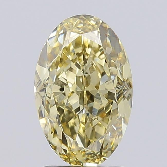 2.50 Ct. Fancy Intense Yellow Oval Lab Grown Diamond