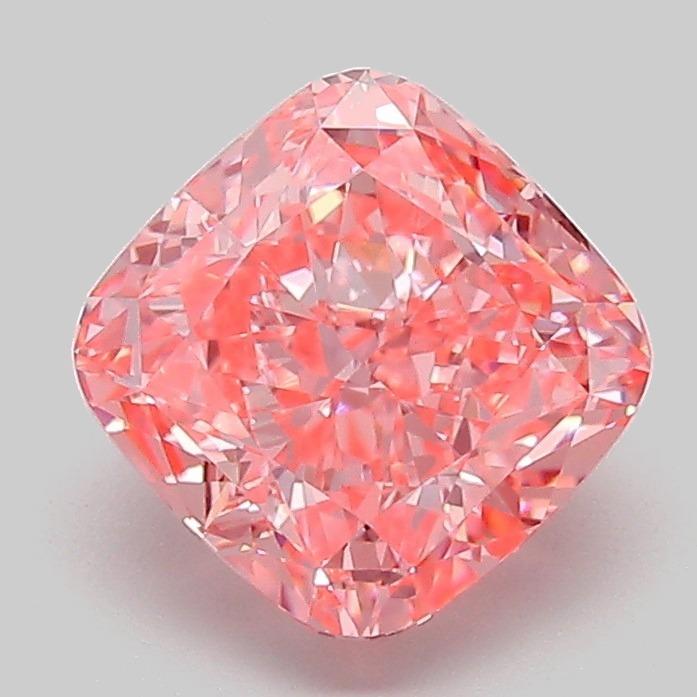 2.05 Ct. Fancy Vivid Pink Cushion Lab Grown Diamond