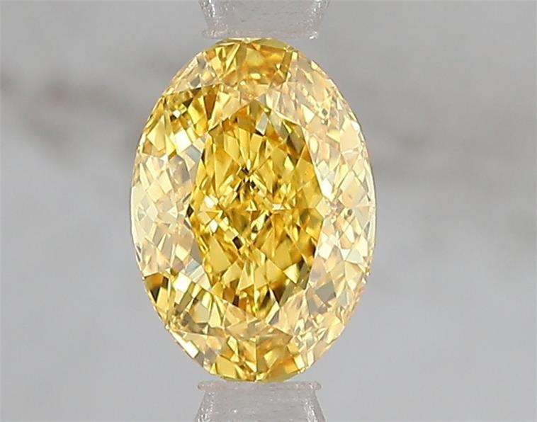 1.02 Ct. Fancy Vivid Yellow Oval Lab Grown Diamond