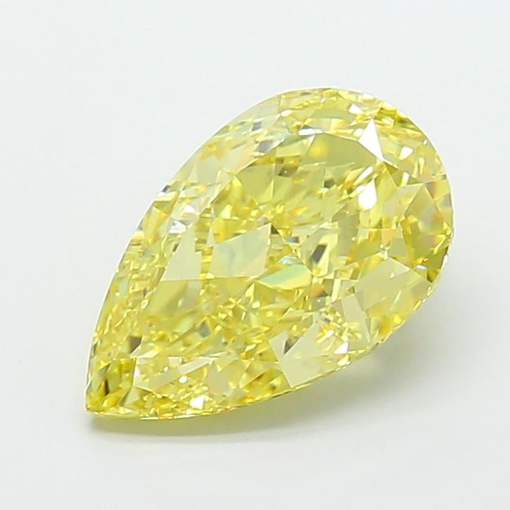 5.15 Ct. Fancy Intense  Yellow Pear Lab Grown Diamond