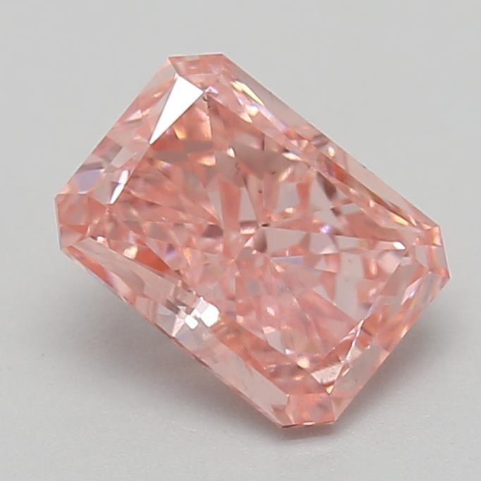 0.77 Ct. Fancy Vivid Pink Radiant Lab Grown Diamond