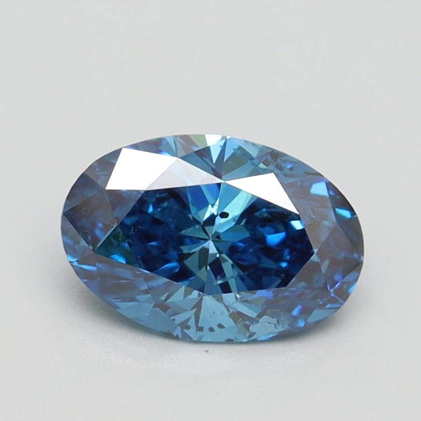 1.00 Ct. Fancy Vivid Blue Oval Lab Grown Diamond