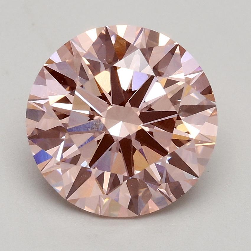 2.17 Ct. Fancy Intense Pink Round Lab Grown Diamond