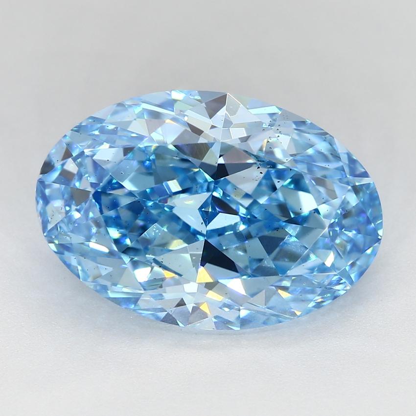 3.00 Ct. Fancy Vivid Blue Oval Lab Grown Diamond