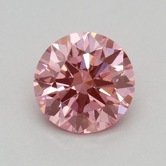 0.35 Ct. Fancy Vivid Pink Round Lab Grown Diamond